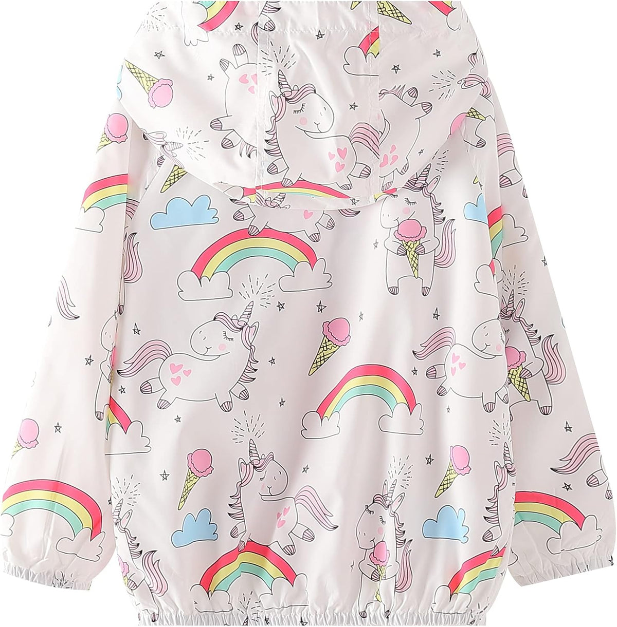 WELAKEN Lightweight Jacket for Girls Kids & Toddler II Girls' Print Water-Resistant Jacket