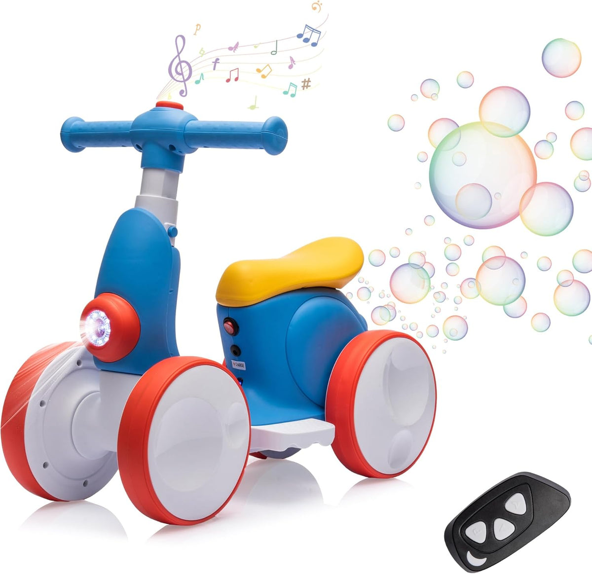 6V Electric Baby Balance Bike for 1 Year Old Boys Girls Ride on Toys 12-48 Months Toddler Balance