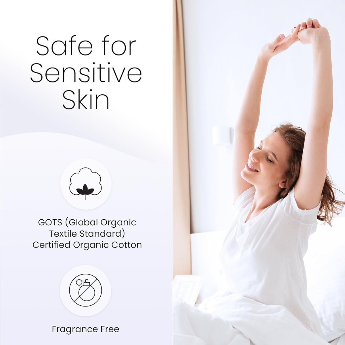 Earth Connected Fitted Grounding Sheets - Twin Size, 94% Organic Cotton 6% Pure Silver Fiber, Pain