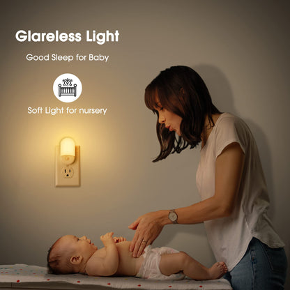 L LOHAS LED Night Lights Plug into Wall, [2 Pack] LED Dimmable Night Light