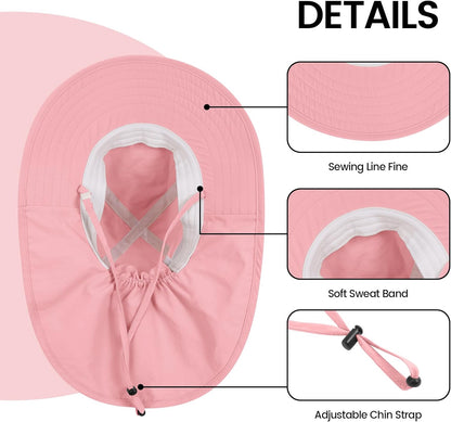 Baby Sun Hat with Neck Flap for Sun Protection Toddler Beach Hat UPF 50+ Outdoors 0-6 Years Boys