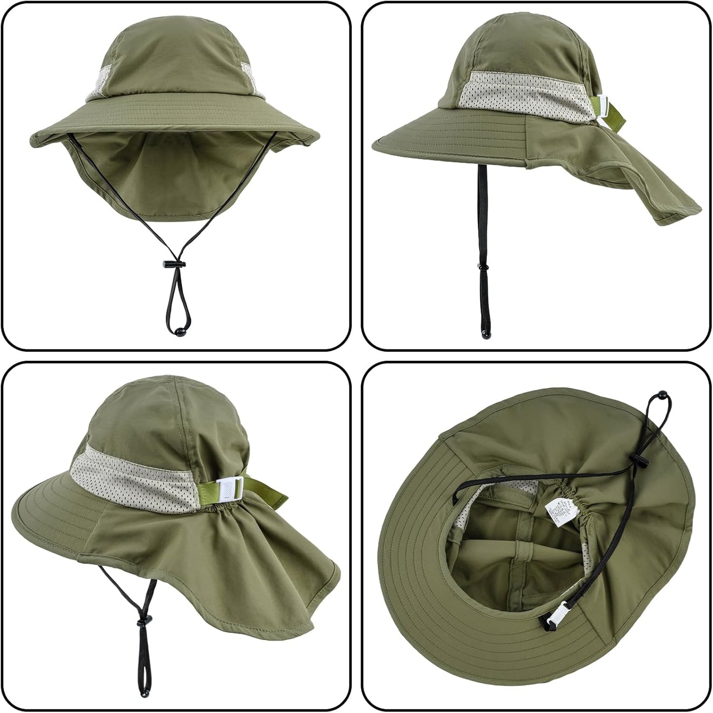 Toddler Baby Sun Hat Kids Summer UPF 50+ for Boys Girls Adjustable Beach Hats with Bucket Wide Brim