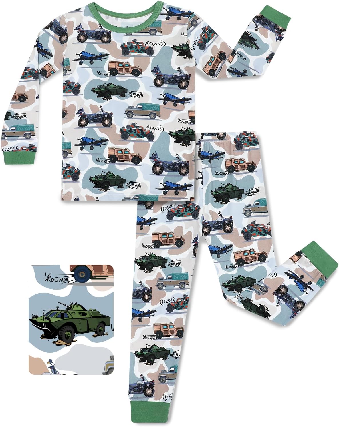 Bamboo Viscose Toddler Pajamas Boys Girls Baby 12M-8Y Pjs Sets Kids 2pcs Snug fit Long-Sleeve