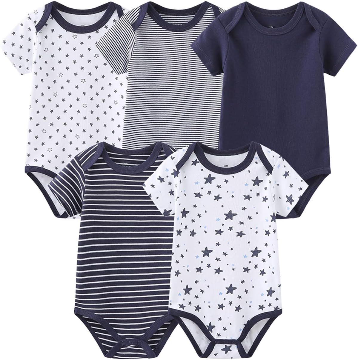 Newborn Layette Gift Set Bodysuits Pants for Baby Girl and Boy 24 Piece 100% Cotton Essentials and