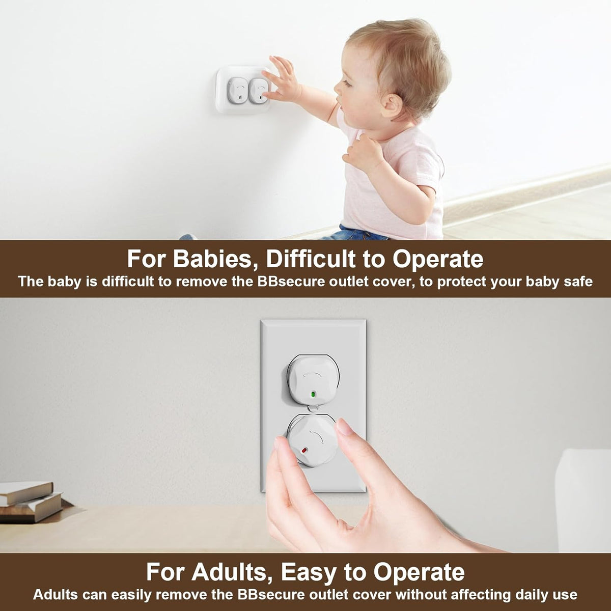Outlet Covers Baby Proofing, 40 Pack Plug Covers for Electrical Outlets, Outlet Plug Covers to