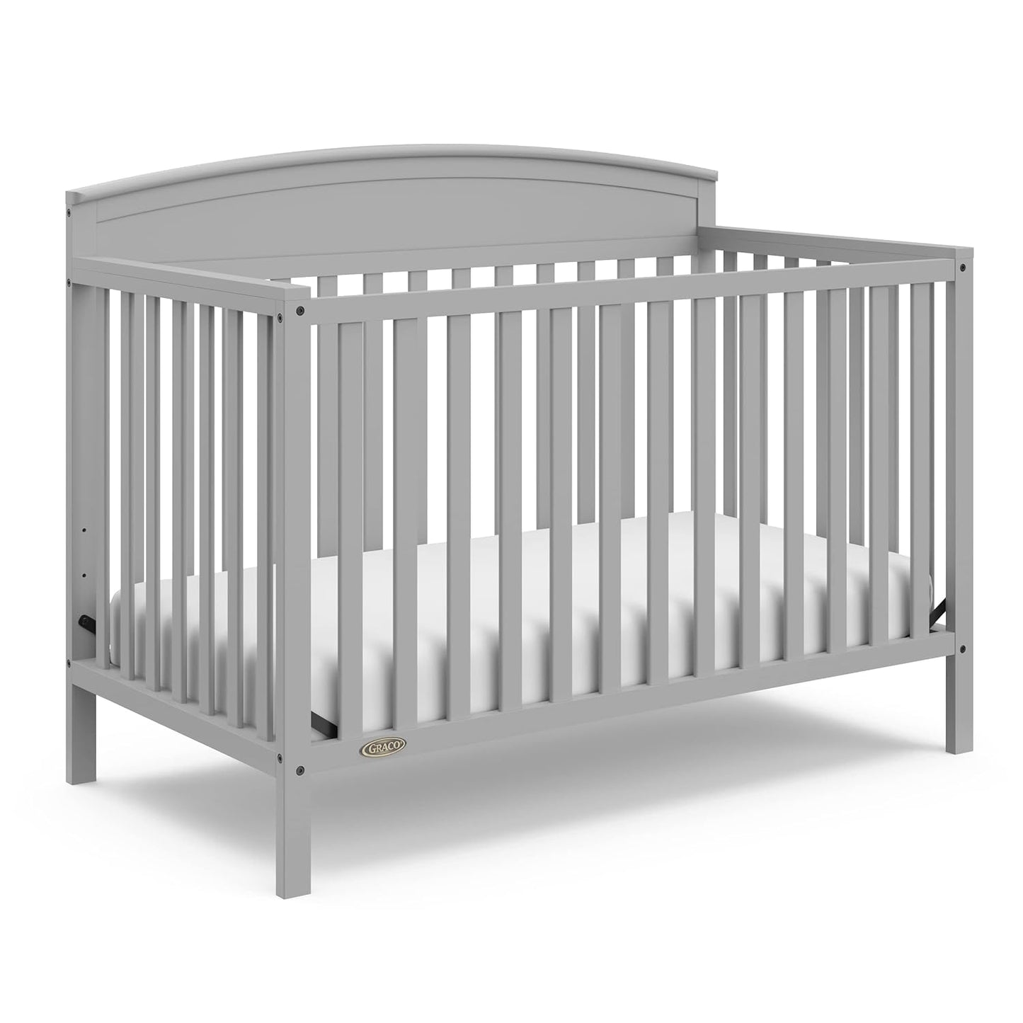 Graco Benton 5-in-1 Convertible Crib (Pebble Gray) – GREENGUARD Gold Certified, Converts from Baby