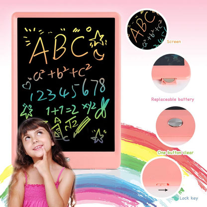 ORSEN LCD Writing Tablet 10 Inch, Colorful Doodle Board Drawing Pad for Kids, Educational Christmas