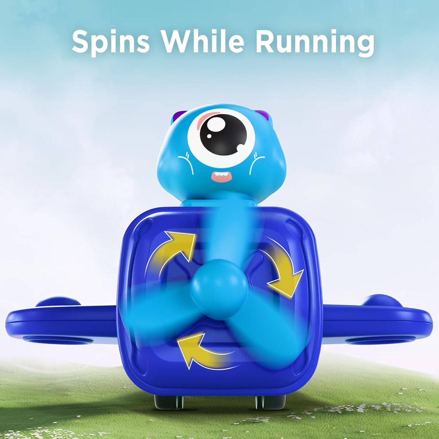 iPlay, iLearn Press to Go Car Toys for Toddlers 1-3, Baby Airplane Race Cars, Infant Push Go Play