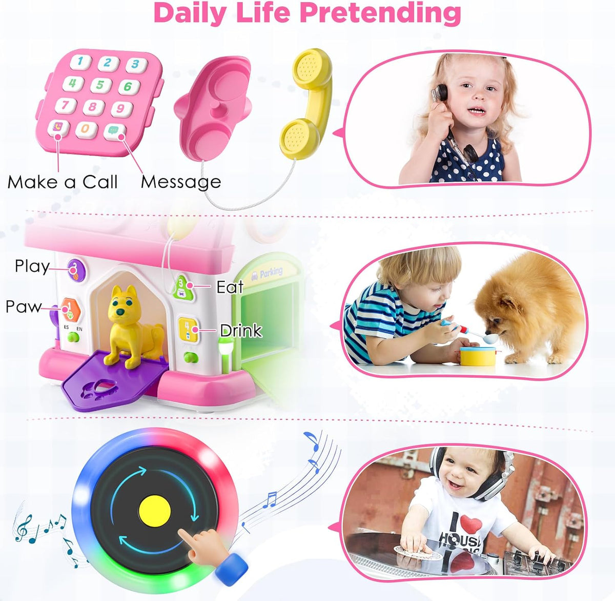 Musical Montessori Toys for 1 Year Old Girl Gifts, First Birthday Gifts for 1 Year Old Girl