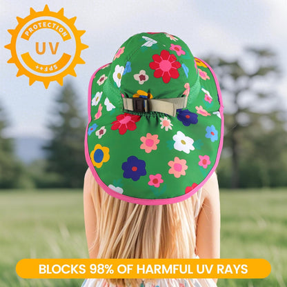 Baby Sun Hat with Neck Flap for Sun Protection Toddler Beach Hat UPF 50+ Outdoors 0-6 Years Boys