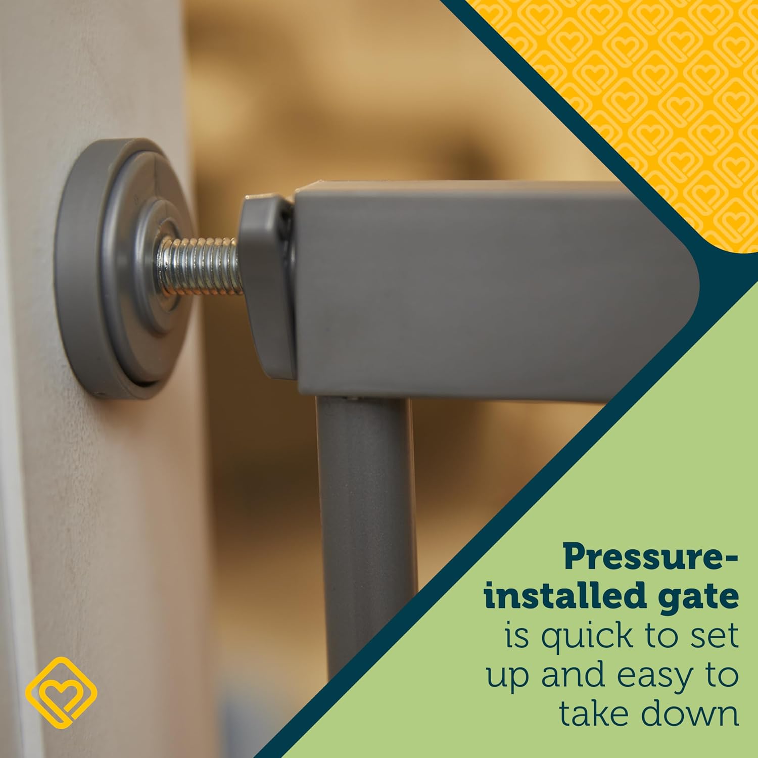 Safety 1st Walk Through Baby Gate with Door, Adjustable Pressure Mount Lift, Dog Gates, Fits