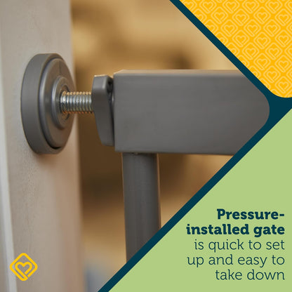 Safety 1st Walk Through Baby Gate with Door, Adjustable Pressure Mount Lift, Dog Gates, Fits
