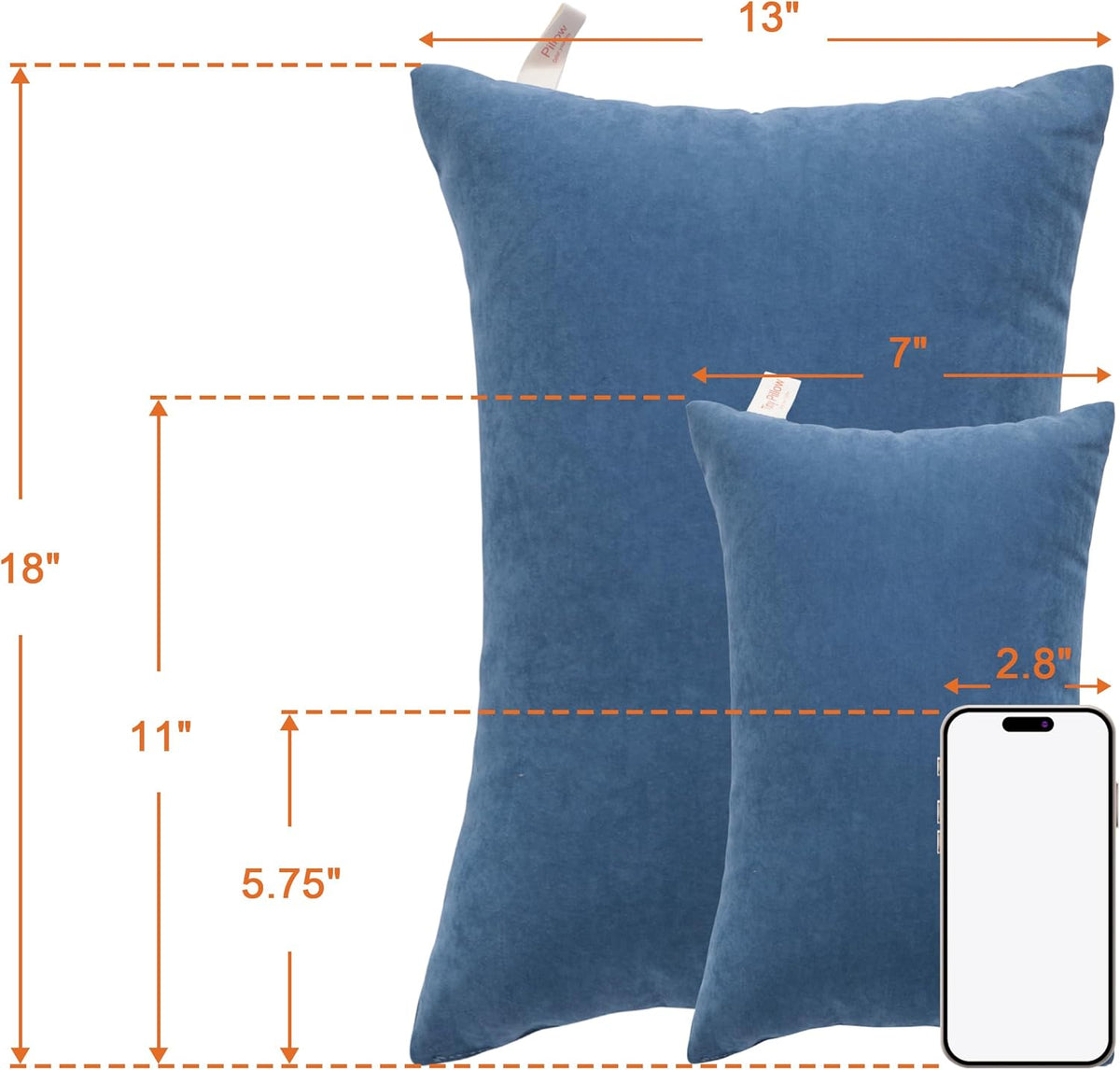 NTBAY Toddler Pillows, Down Alternative 13"x18" Pillows, Machine Washable - Soft and Breathable