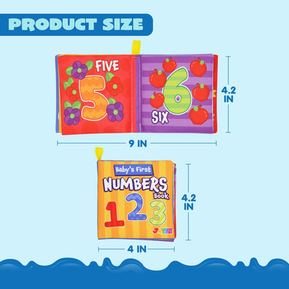JOYIN 12 Pcs Bath Books, Nontoxic Fabric Soft Crinkly Cloth Books, Waterproof, Bathtub Pool and