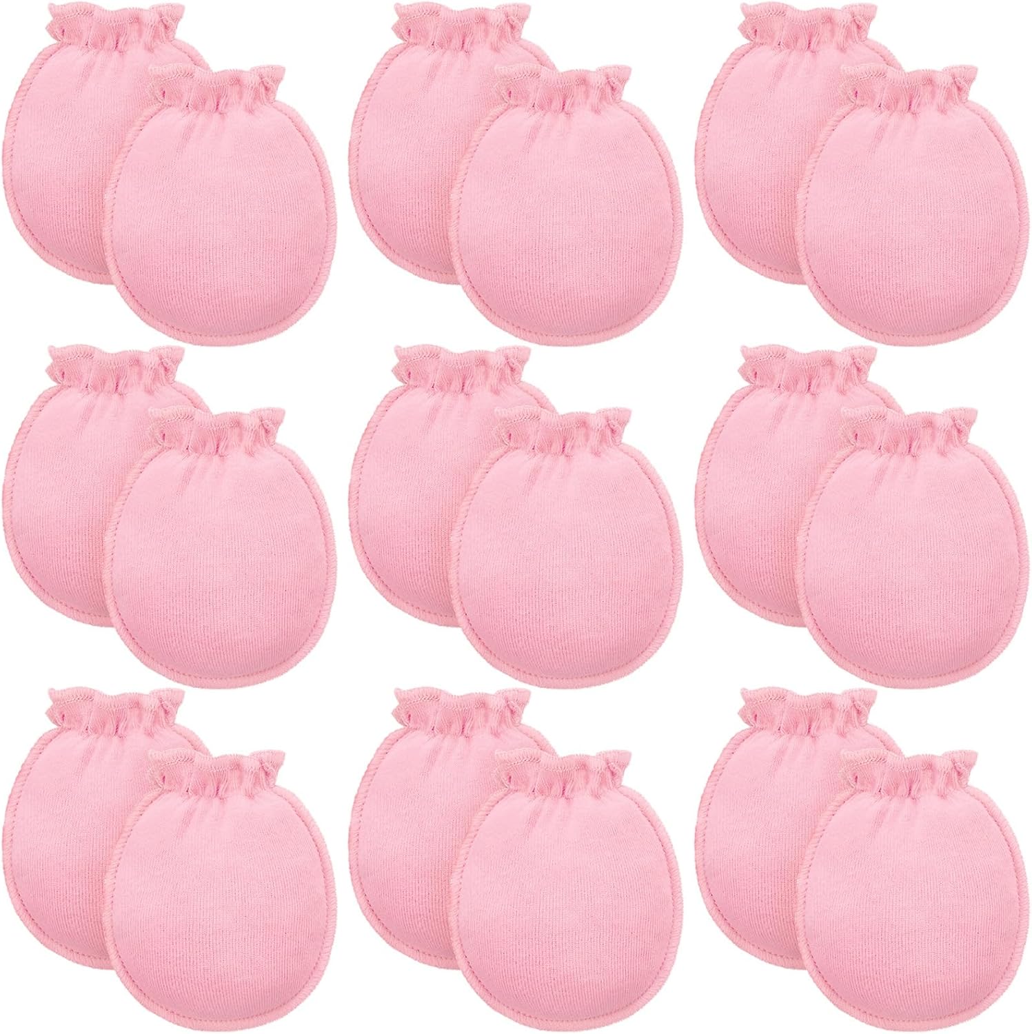 9 Pairs Newborn Baby Boys Girls Mittens 0-6 Months Infant Toddler Mittens No Scratch Solid Color