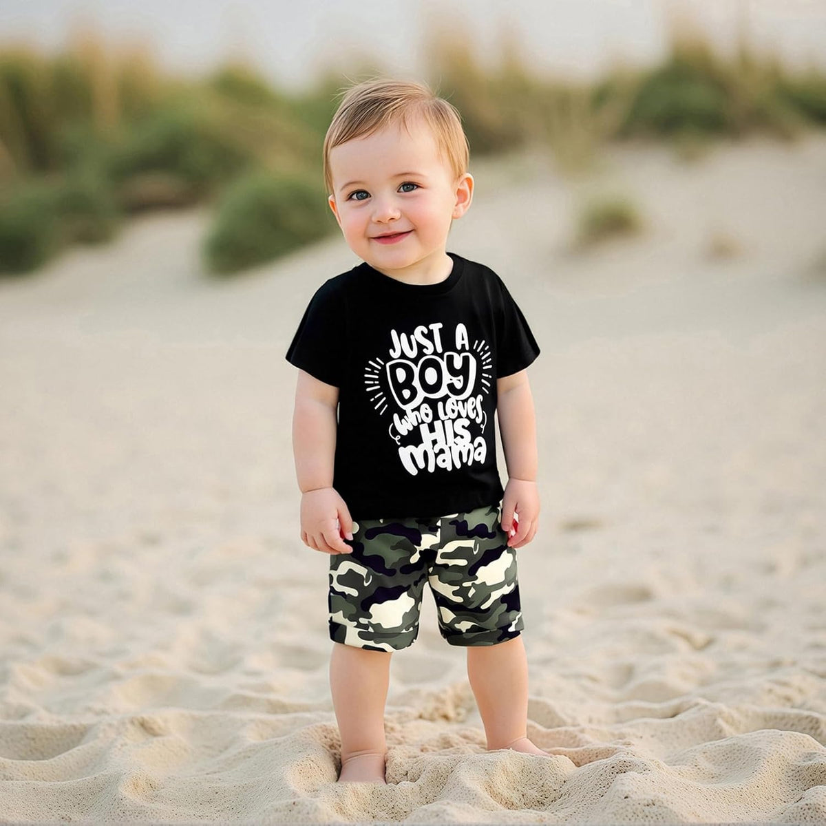 wdehow Toddler Kids Baby Boy Summer Clothes Sets 1T 2T 3T 4T 5T Letter Print Short Sleeve Tops