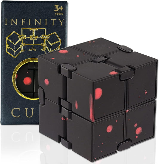 SMALL FISH Fidget Infinity Cube - Built-in Metal Never Ending Infinity Cube, Cool Sensory Infinite