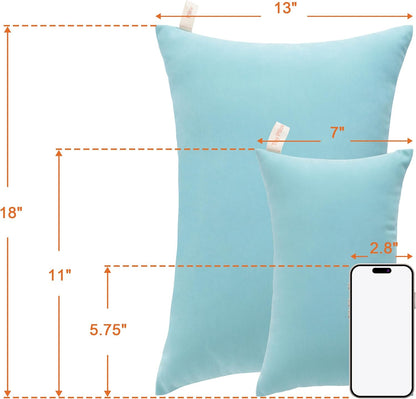 NTBAY Tiny Pillows, Down Alternative 7"x11" Microfiber Mini Pillow for Travel, Pets, Soft Machine