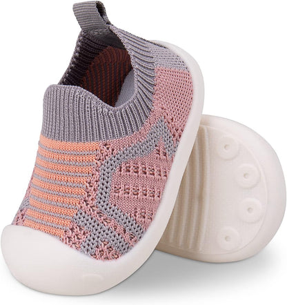 Charrost Toddler Baby Girl Boy First Walking Shoes Checkered Sneakers Sizes 3/4/5/6/7/8T. Soft