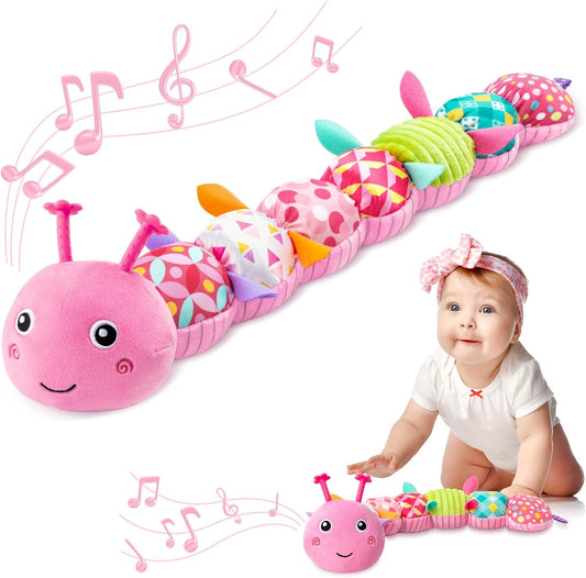 Baby Toys 0-6-12 Months,Infant Musical Stuffed Animals Activity Toys with Muti-Sensory
