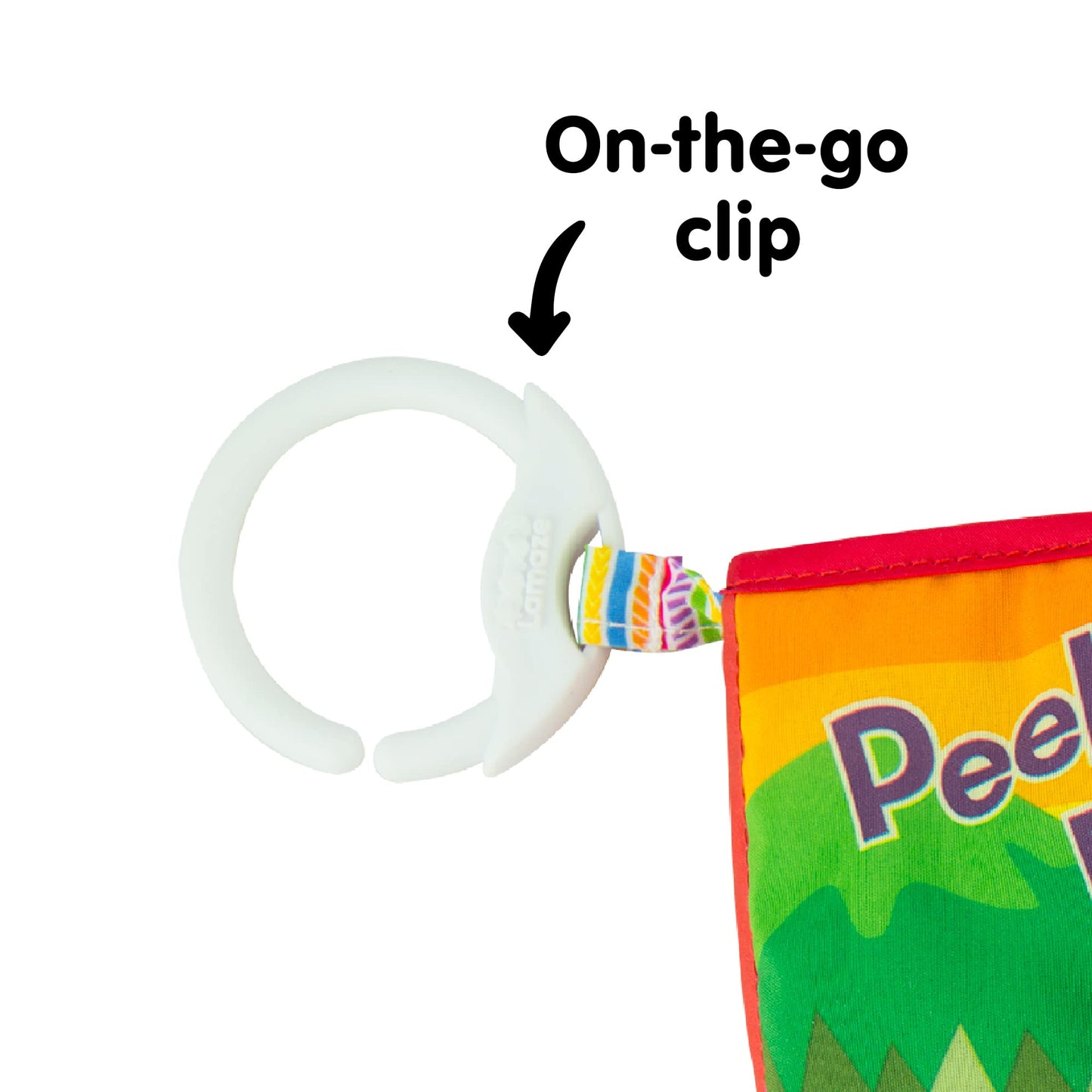 Lamaze Peek-A-Boo Forest Soft Baby Book - Clip-On Cloth Book - Washable Crinkling Fabric Pages for