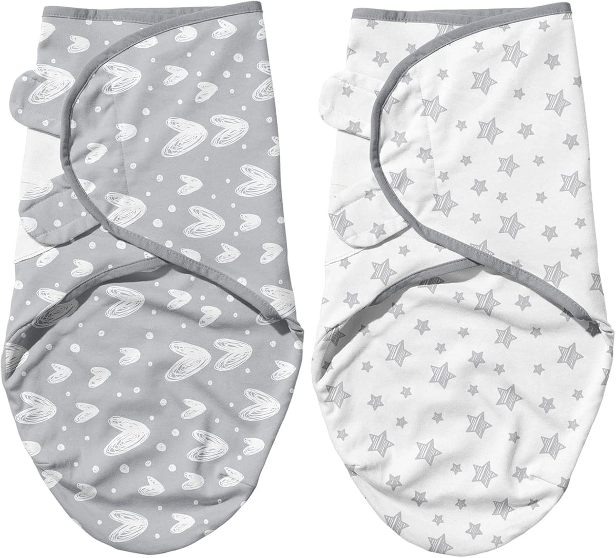 Biloban Baby Swaddles 0-3 Months for Boy Girls, Newborn, Organic Cotton Adjustable Blanket, Lovely