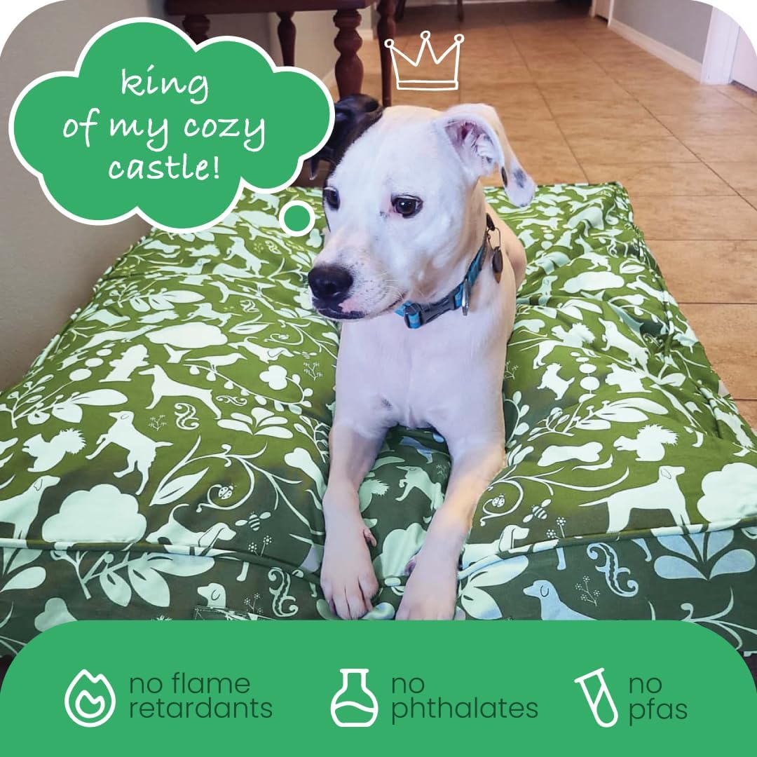Molly Mutt Large Crib Mattress Cover - Amarillo by Morning Print - Measures 27”x52”x5”- 100% Cotton