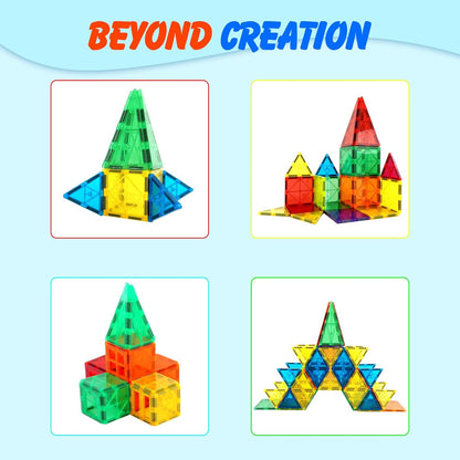 Gemmicc Magnetic Tiles, Magnet Toys Building Blocks for Kids, STEM Approved Educational Toys,Magnet