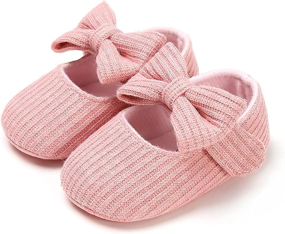 Baby Shoes Mary Jane Flats Non Slip Soft Sole Infant Toddler Sneakers First Walkers Party Christmas