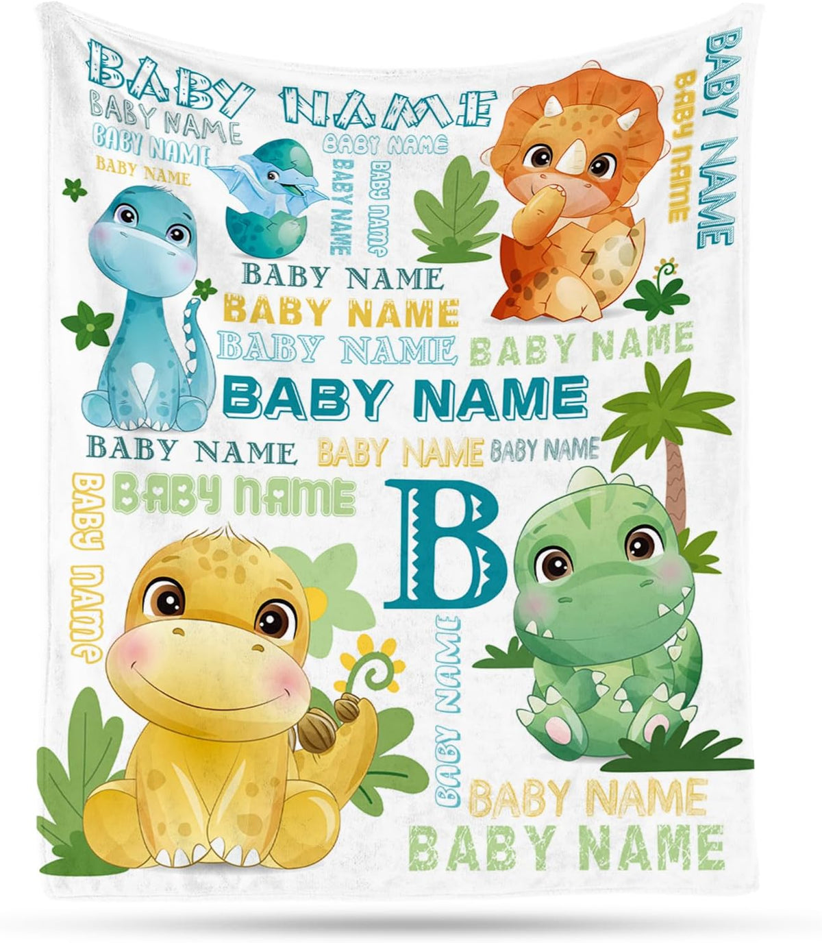 Ship Next Day, Personalized Baby Blankets - Printed in USA, Custom Name Blanket, Baby Blanket with