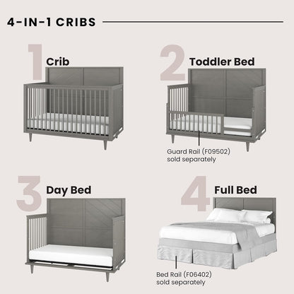 Child Craft Surrey Hill 4-in-1 Convertible Crib, Baby Crib Converts to Day Bed, Toddler Bed and