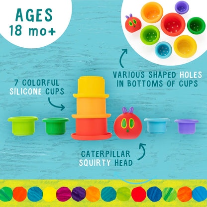 Kids Preferred World of Eric Carle The Very Hungry Caterpillar Bath Time Stacking Cup Set with