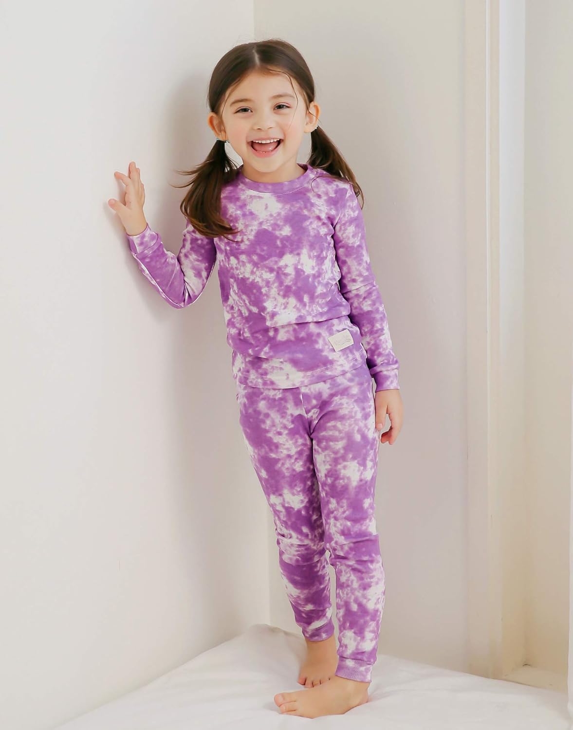 VAENAIT BABY 12M-12Y Toddler Kids Boys Girls 100% Cotton Marbling Tiedye Sung Fit Sleepwear Pajamas