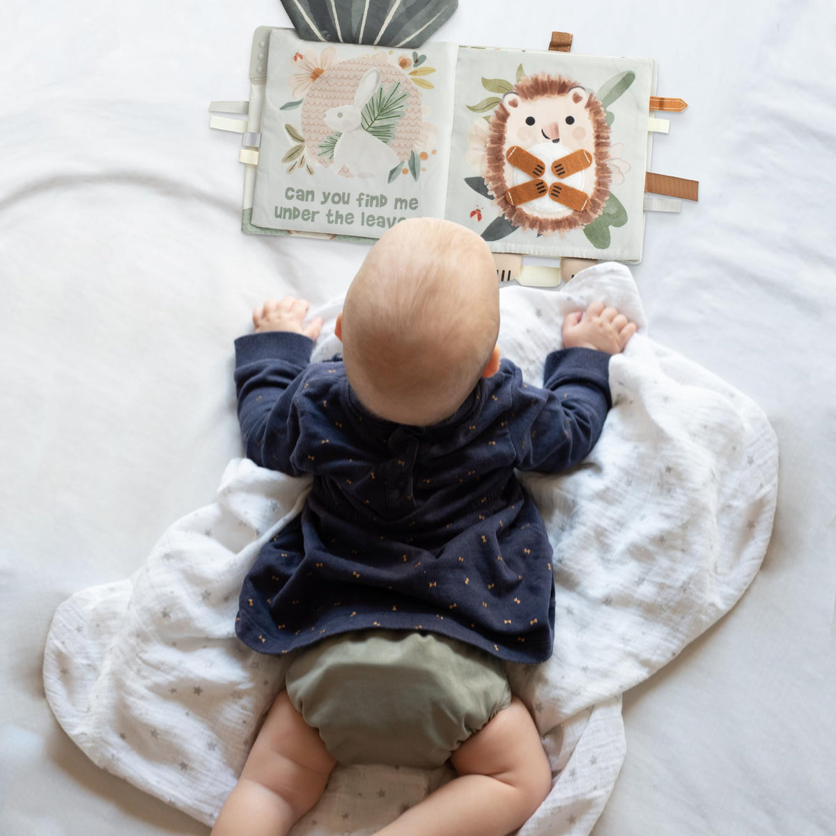 Soft Baby Book with Touch and Feel Pages - Cute Sensory Toy for Babies