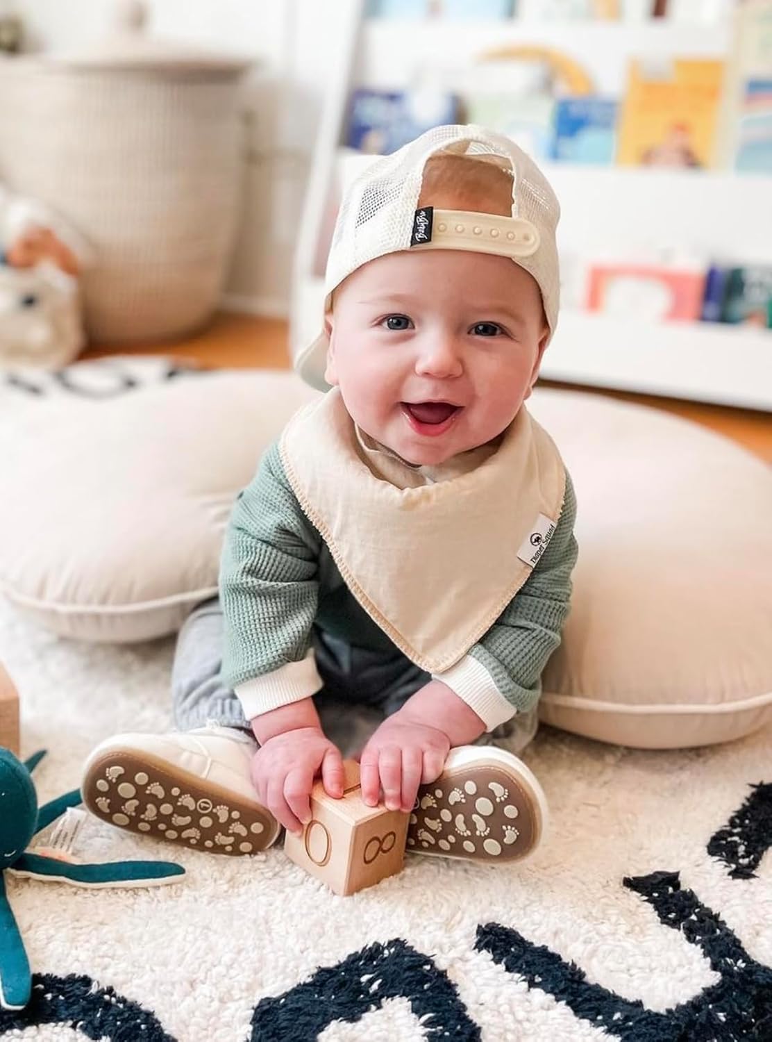 DiaperSquad's Baby Bibs for Drooling and Teething, Bibs for Boys, Baby Girl - Solid Cotton Baby