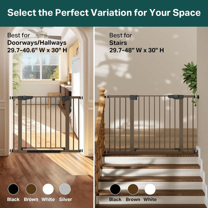 Cumbor 29.7-48" Baby Gate for Stairs, Mom's Choice Awards Winner-Dog Gate for Doorways, Auto Close