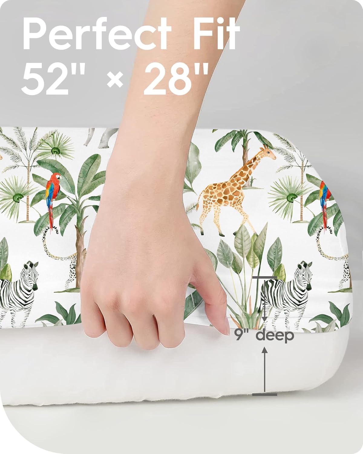 Premium Soft Crib Sheets for Boys, Ultra Breathable Crib Fitted Sheet, Super Stretchy Baby Bed