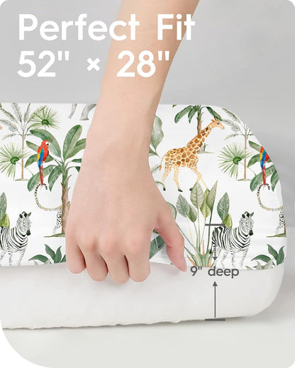 Premium Soft Crib Sheets for Boys, Ultra Breathable Crib Fitted Sheet, Super Stretchy Baby Bed