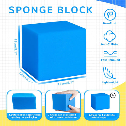 Foam Pit Cubes - 36 PCS 5 Inches Gymnastics Foam Blocks Trampoline Blocks, Multi-Sport Protective