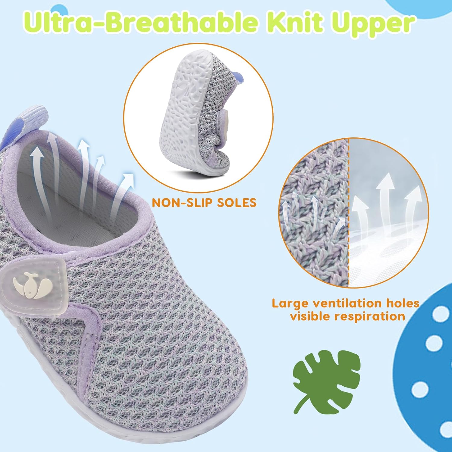 FEETCITY Baby Boys Girls First Walking Shoes Infant Sneakers Crib Shoes Breathable Lightweight Slip