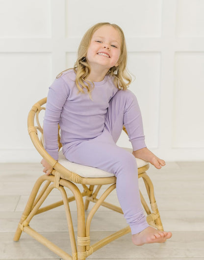 moimoln 6M-8Y Modal Cotton Solid Soft Breathable Baby Toddler Boys Girls Snug fit Pjs Long Sleeve