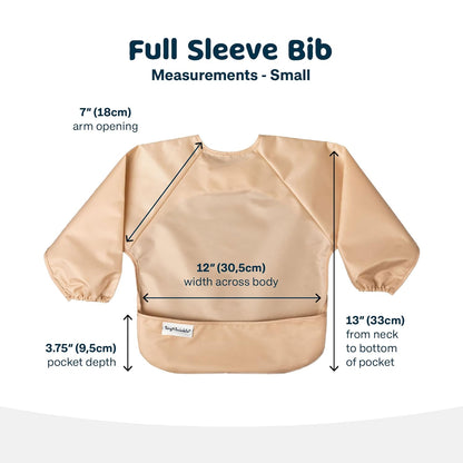 Tiny Twinkle Mess Proof Baby Bibs, 2pk Waterproof Smock Baby Bibs for Eating, Machine Washable Long