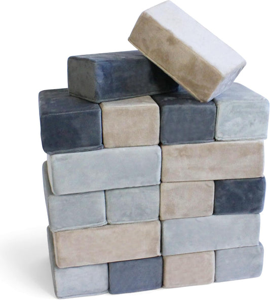 The Original Premium Plush Building Block for Kids - Certified Safe Foam Blocks in Luxuriously Soft