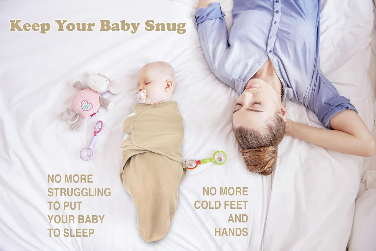 Bublo Baby Swaddles for Newborns – 3-Pack Infant Swaddles 0-3 Months – Adjustable Swaddle Sleep