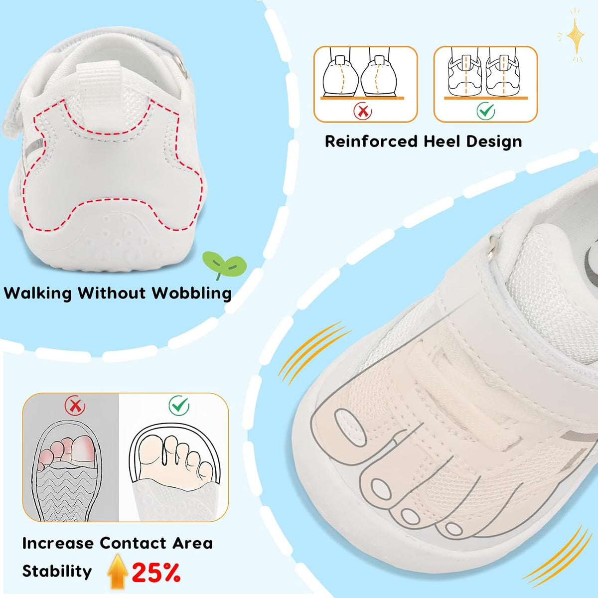 Scurtain Baby Shoes Boy Girl First Walking Shoe Infant Crib Breathable Sneakers Lightweight