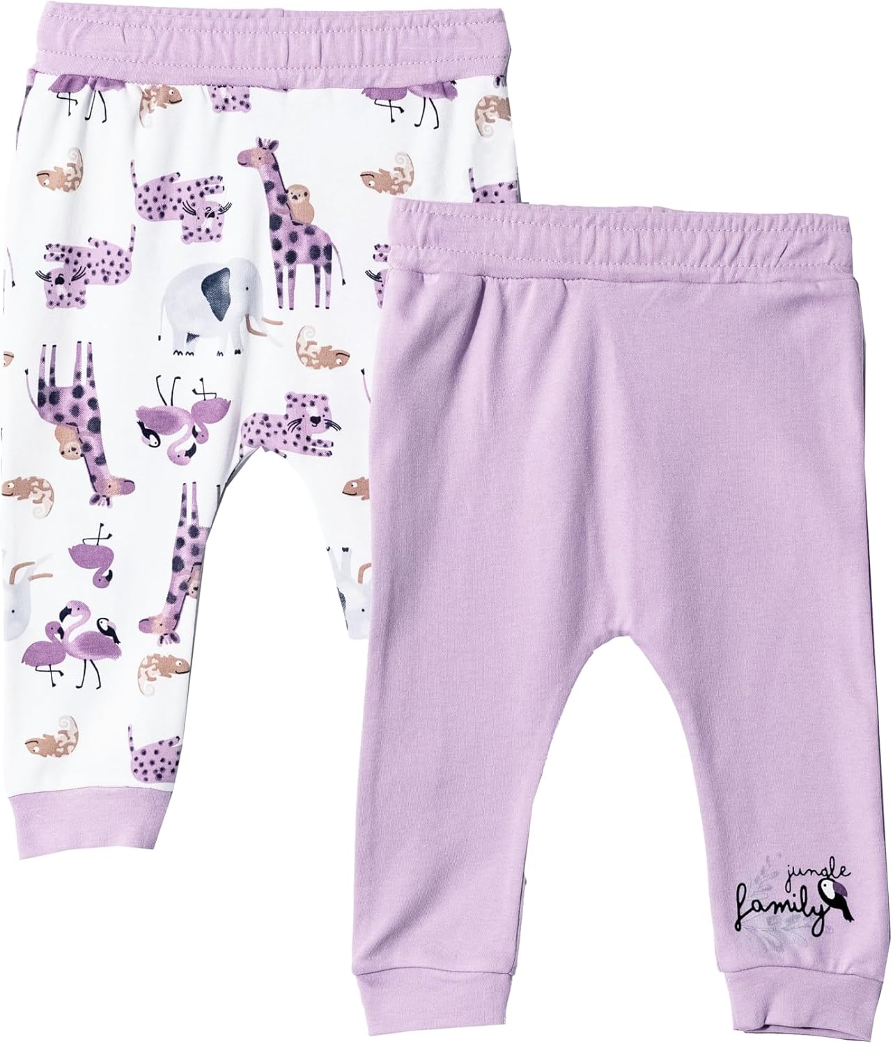 Toddler and Baby Unisex Pants 2-Pack -Baby Pants 0-3 Months to 18-24 Months Baby Cotton Sweatpants