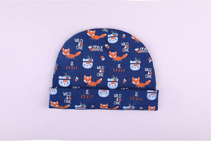 Baby Hat and Mittens Set Newborn Baby Hats Caps for Baby Boys Girls 0-6 Months 100% Cotton