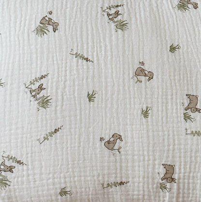 BuLuTu Muslin Toddler Pillowcase for Toddler Bed, Soft Breathable Standard Size Pillow Cover