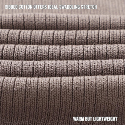 Organic Ribbed Swaddle Blanket for Boys & Girls - 100% Luxury Organic Soft Cotton Knit Warm Cozy