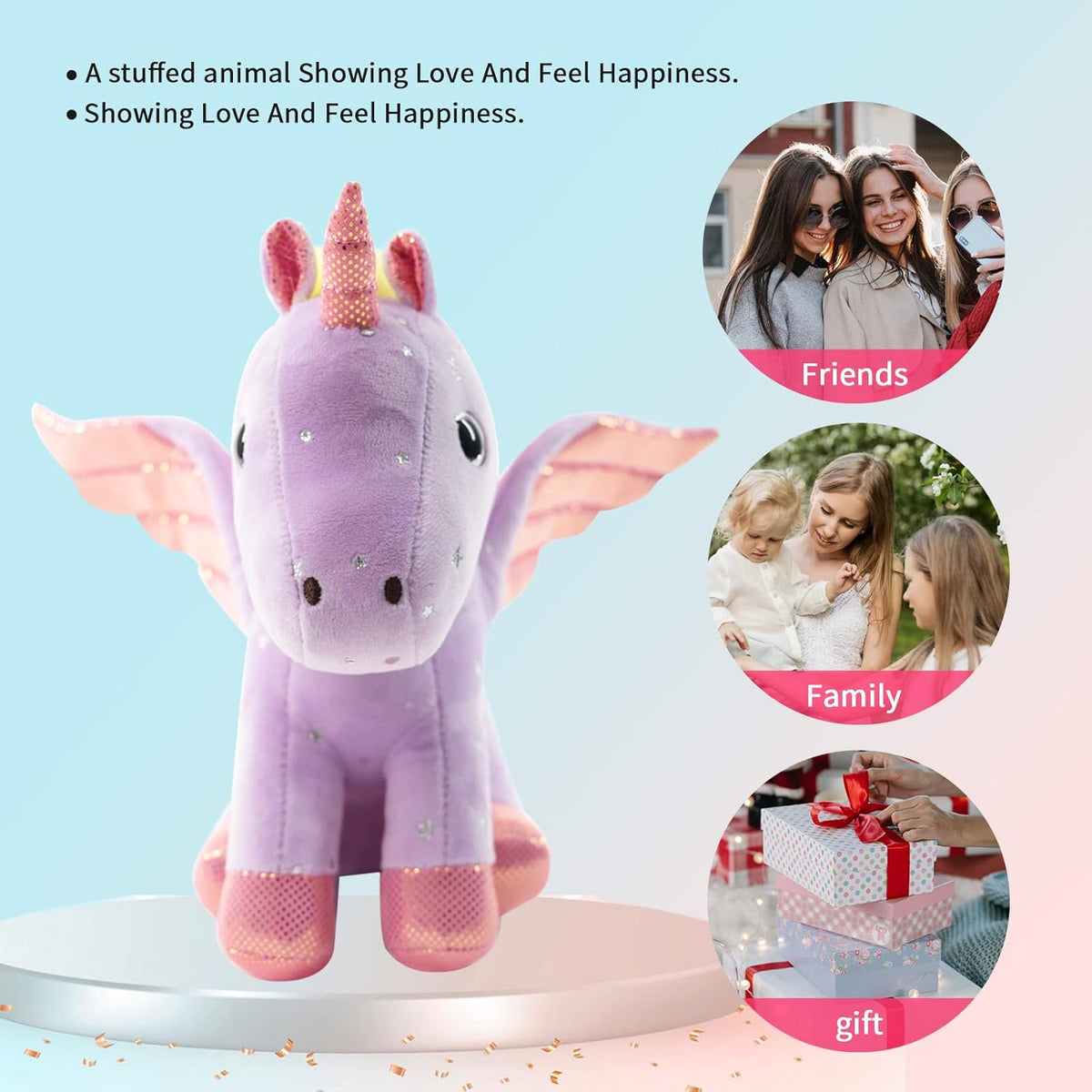 Sew Butiful 8 inch Unicorn Stuffed Animals, Cute Unicorn Gift Toys for Girls,Unicorns Birthday